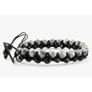 NWT NOGU "black onyx & map stone" bracelet